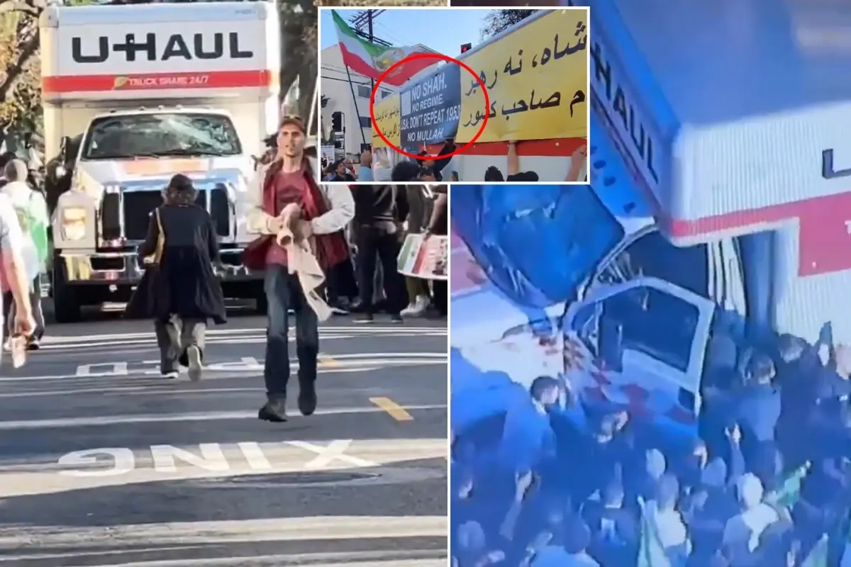 ABD’deki İran protestosuna kamyonla daldı! Çok sayıda yaralı var