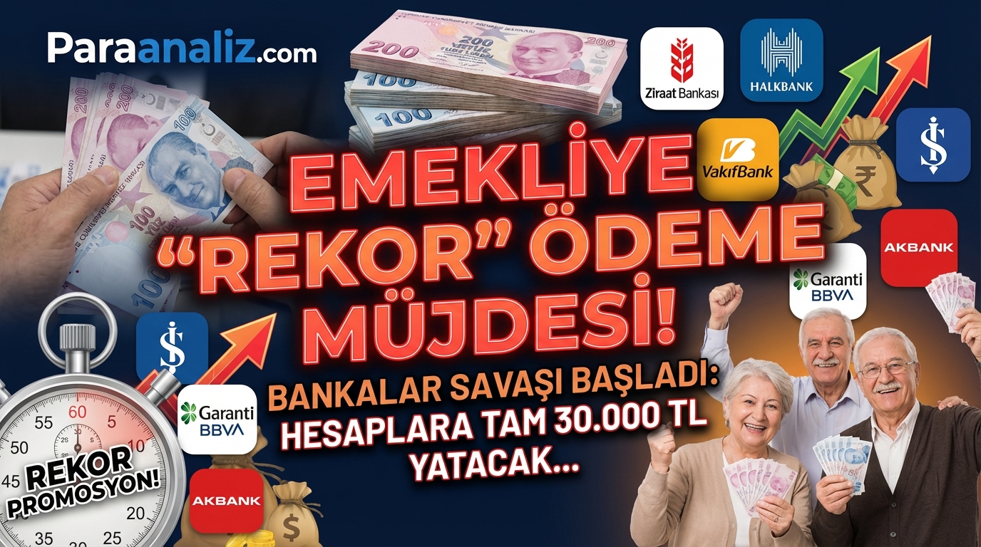 Emekliye “Rekor” Ödeme Müjdesi! Bankalar Arasında Savaş Çıktı: Hesaplara Tam 30.000 TL Yatacak…